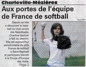 charline Softball France Charleville-Mézières